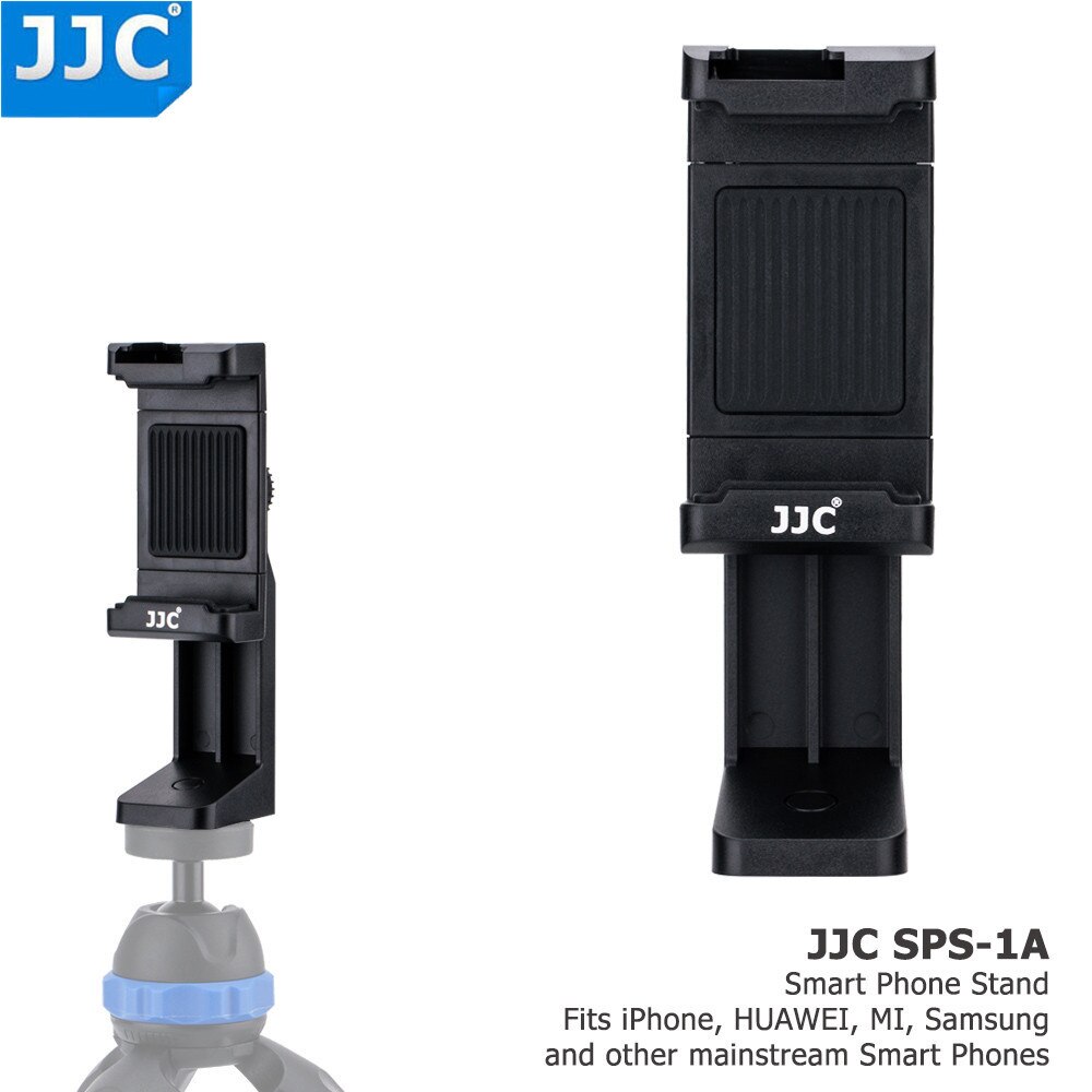 JJC Smart Phone Stand 56-105mm Adjustable Clip Selfie Stick Mini Tripod Mount Phones Holder for iPhone/HUAWEI/MI/Samsung