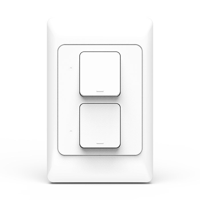 Zemismart Tuya Zigbee Physical Wall Switch US AU Type Push Light Switches Smart Life Control Alexa Google Home Neutral Optional: White 2 Gangs