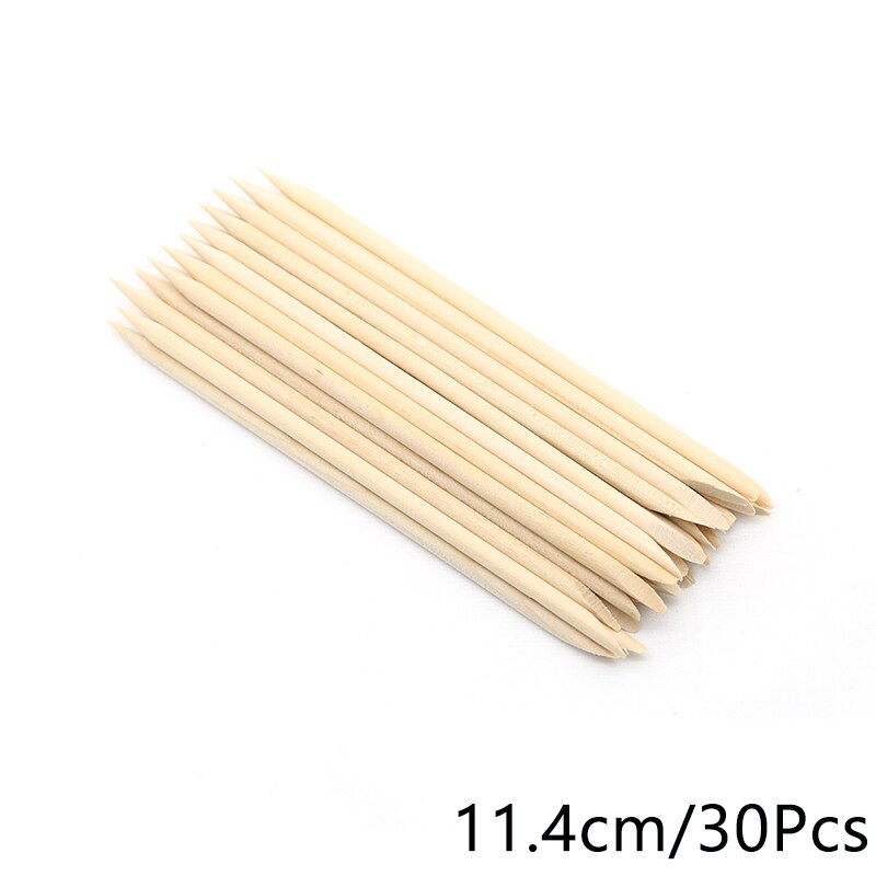 manicura uñas pedicura palos de madera Removedor de cutículas para manicura y pedicura, herramientas de Arte de uñas, palitos de madera naranja, recolector de diamantes de imitación, suministros de cuidado, 100 piezas: Plata