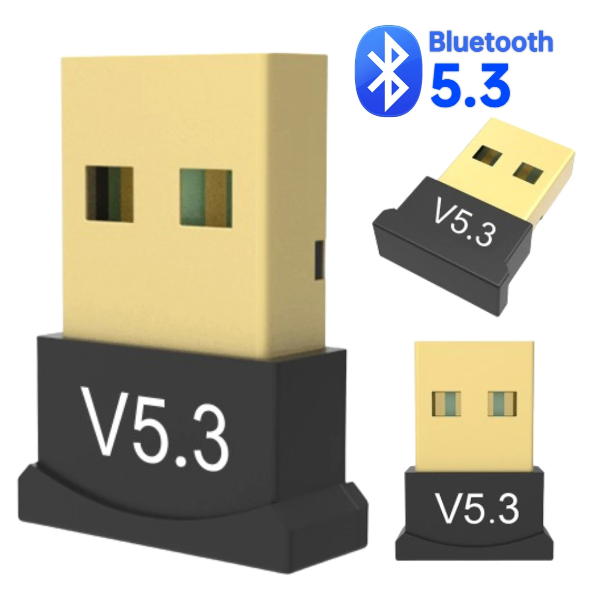 Adattatore USB Bluetooth 5.3 5.1 Trasmettitore Ricevitore Audio Bluetooth Dongle Bluetooth Adattatore USB wireless per computer PC portatile
