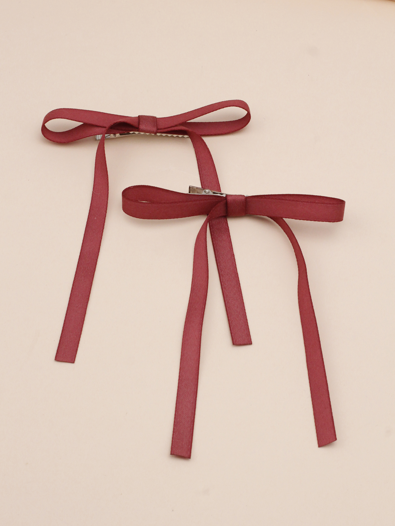Lystrfac 2Pcs/Lot Fabric Hair Bow Hairpin for Women Girls Ribbon Hair clip Bow Top Clip Female Hair Accessories: Blue