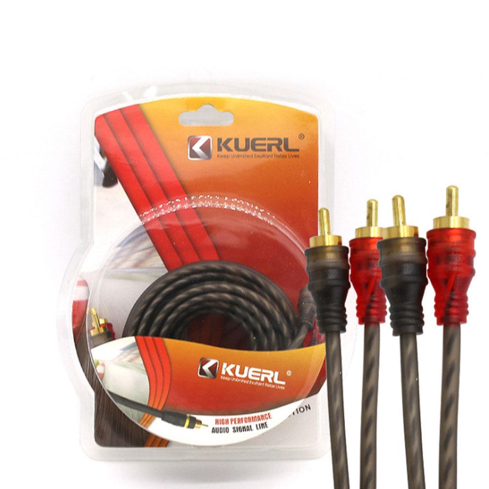 Audio Cable Copper Audio Cord Line Amplifier Braided Cable For Car Audio System