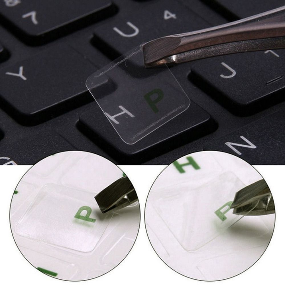 Durable Protective Film No Alphabet Transparent Keyboard Stickers Language Russian