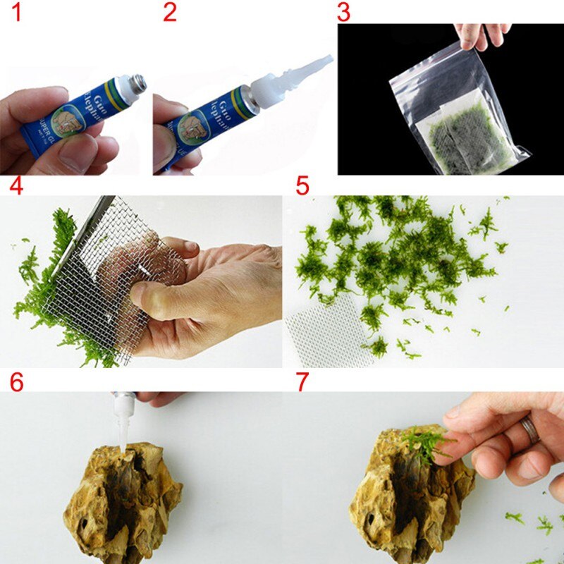 1pc akvarium landskabspleje mos kugle mos lim vand græs akvarie dekoration øjeblikkelig klæbende slim slim gel