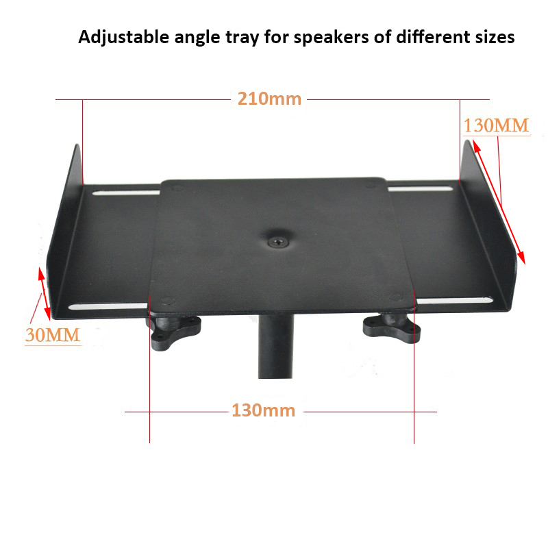 1 Pair Speaker Rack Adjustable Size Tray Audio Bracket Desktop Monitor Rack Angle Tray Desktop Bracket for Genelec