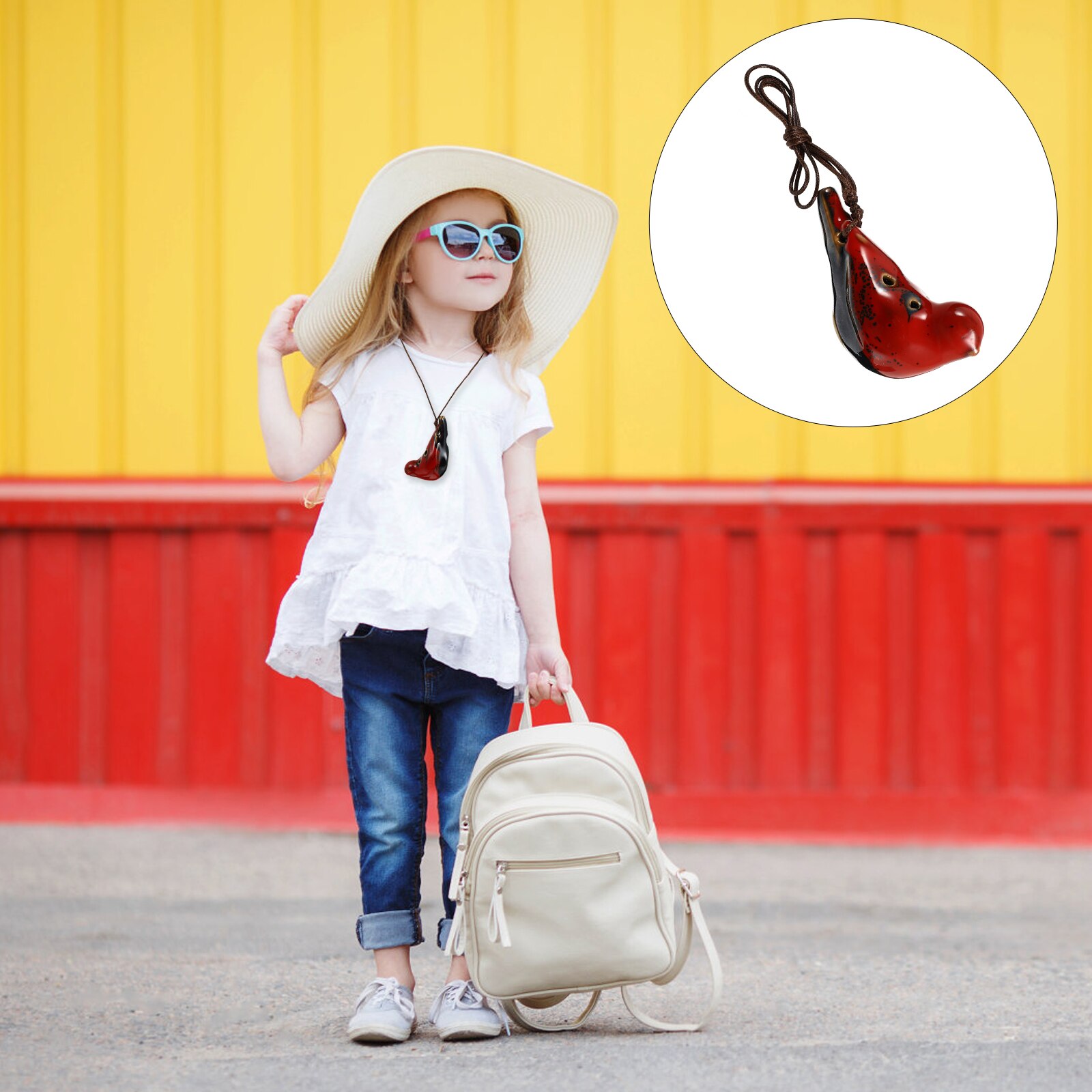 Alto Sleutel Ocarina 6 Hole Ocarina Draagbare Ocarina Professionele Ocarina: Red