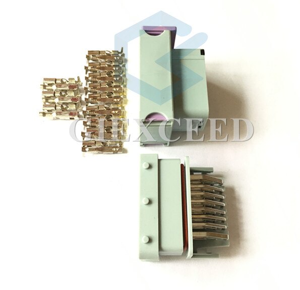 24 Pin FCI HCCPHPE24BKA90F Automotive ECU Connector PCB Socket Grey Plug For Cars Auto Parts