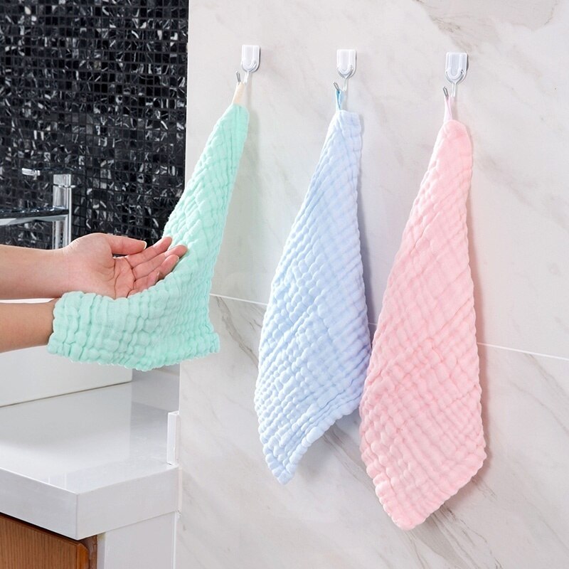 Toalla de mano para la cara del bebé de 30x30 CM 100% gasa de algodón 6 capas paño de lavado infantil toalla para la cara del niño