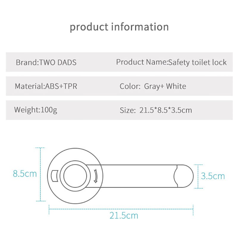 Serrature per wc di sicurezza per bambini bagno blocco per sedile per wc a prova di bambini bambini cura di sicurezza per bambini protezione per bambini ragazzi ragazze camera Deco