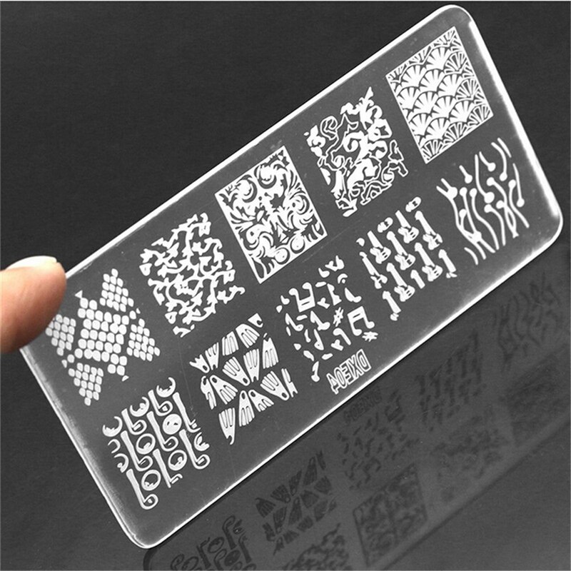 Nail Art Stamping Plates Nail Seal Manicure Polaco Printer Tool Sjablonen Nail Stempel Stencils Nail Template Stamper Schraper