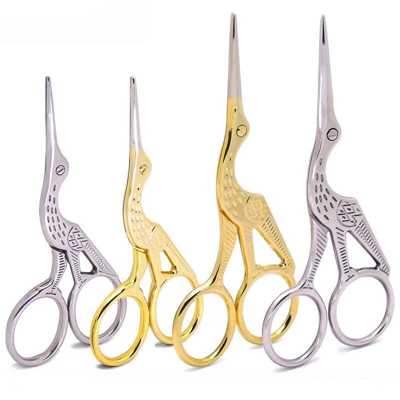 Small Tailor Scissors Cross Stitch Sewing Tools Home Paper-cut Scissors Sharp Shears Women Silver Handcraft Sewing Accessories