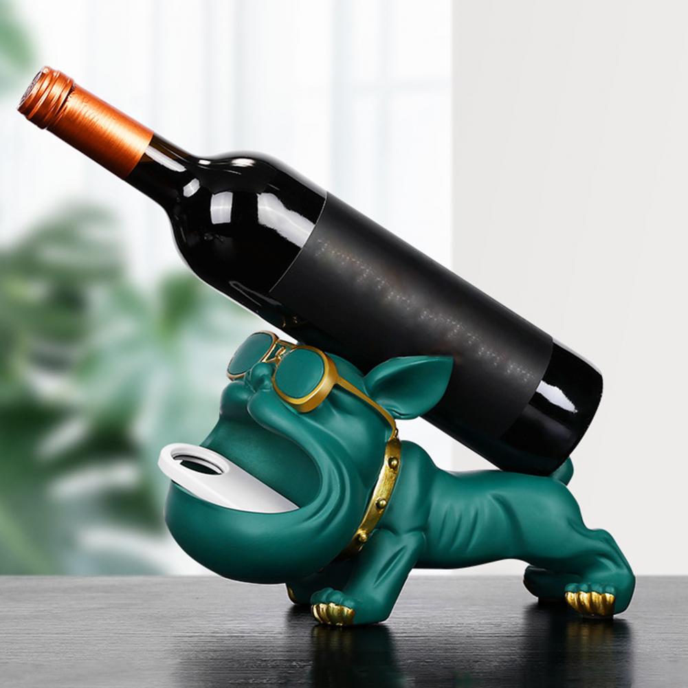 Porte-bouteilles de vin multi-usage, support de Whisky, modèle de chien ou de chat , organisateur d'articles divers, décoration de la maison