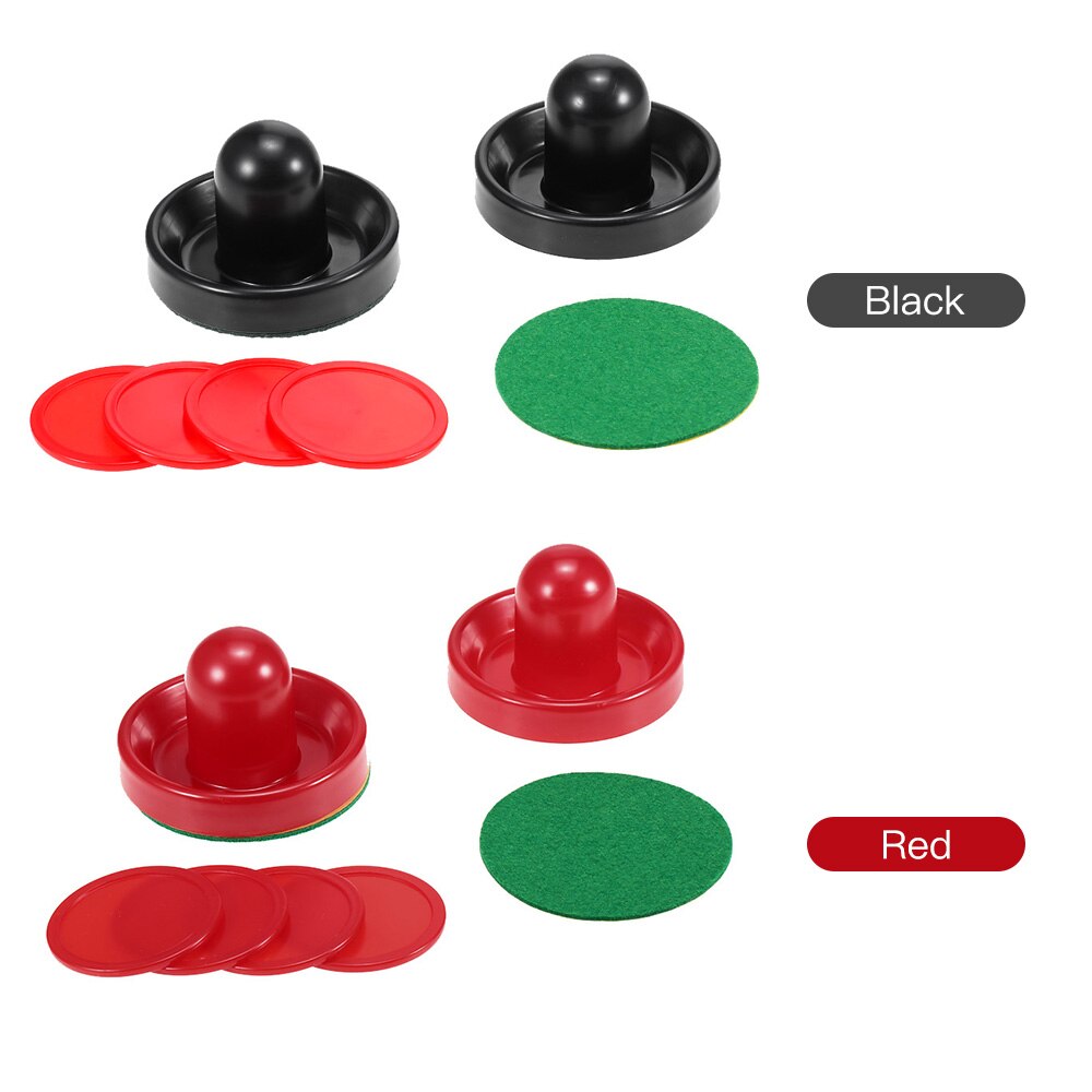 1 Set Air Hockey 76mm / 96mm Plastic Mallet Pusher Puck Felt Slider Pusher Table Games Replacement Accessories Goalies