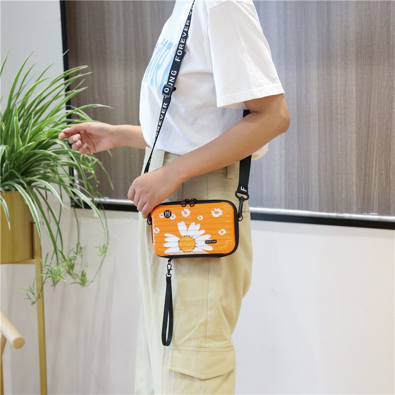 Cosmetische tas voor dames, was- en reistas, zwart, rood, borstzak, diagonaal, koreaans, schattig, handtas met handvat