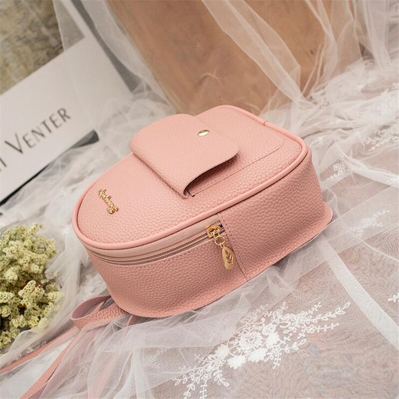 Mini Women Backpack Leather Shoulder Bag For Teenage Girl Multi-Function Small Bagpack Female Phone Pouch