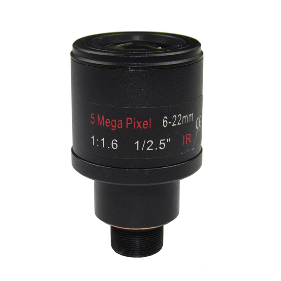 5.0 megapixel lente varifocal 6-22mm lente da câmera do cctv 1/2. 5 "filtro 650nm ir para a montagem das câmeras f1.6 m12 dos esportes da câmera da ação