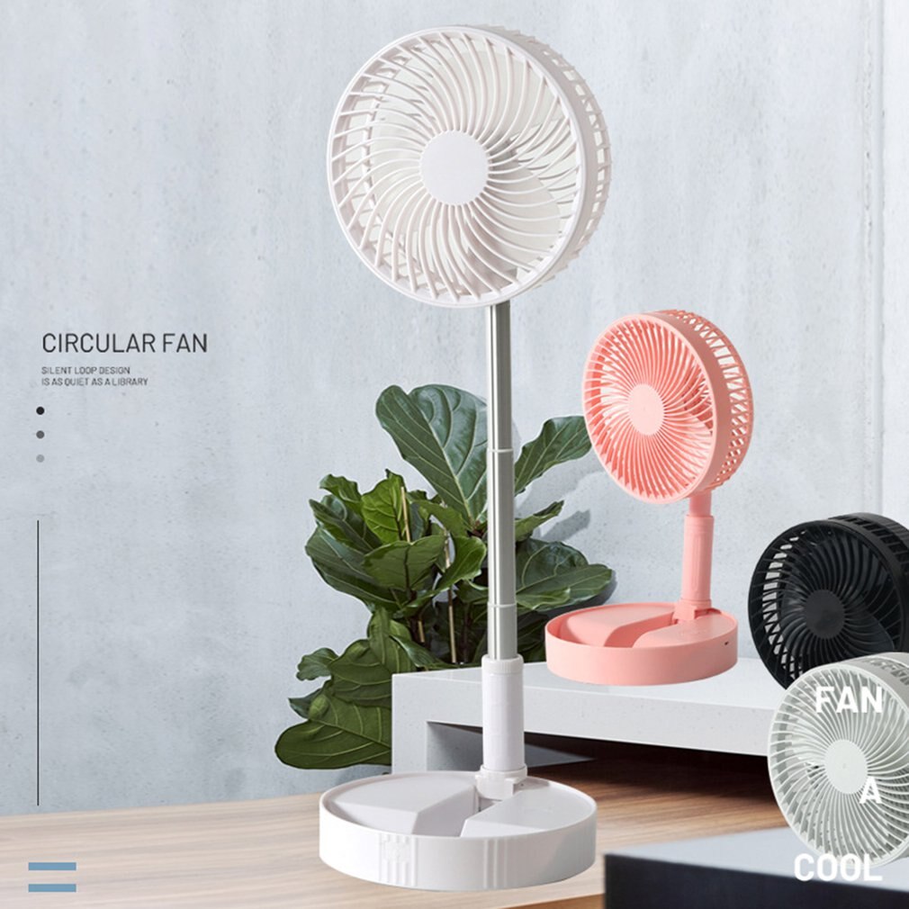 P9 Outdoors Portable Folding Usb Floor Fan Fourth Gear Wind Speed Office Mute Cycle Rechargeable Fan