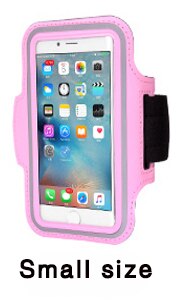 Funda impermeable de deporte correr pulsera para el brazo para Huawei P8 lite P9 P10 mate 8 9 nova plus Y6 pro honor 5C 5X 6X 7 V8: Small Pink