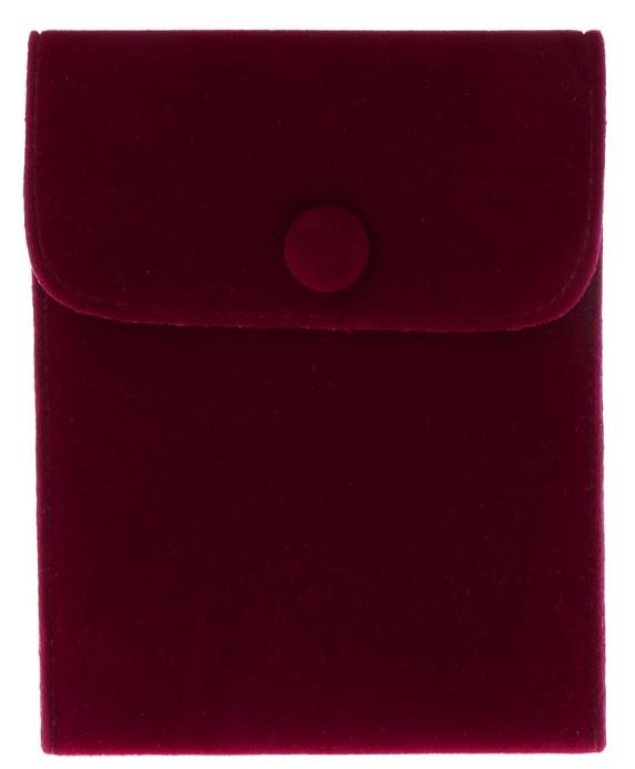 Busta del Sacchetto di velluto Gioielli con Chiusura A Scatto di Archiviazione Portatile Lanugine Morbida di Velluto Flanella Sacchetto del Regalo Della Collana Del Braccialetto: dark red / 12x9.5cm