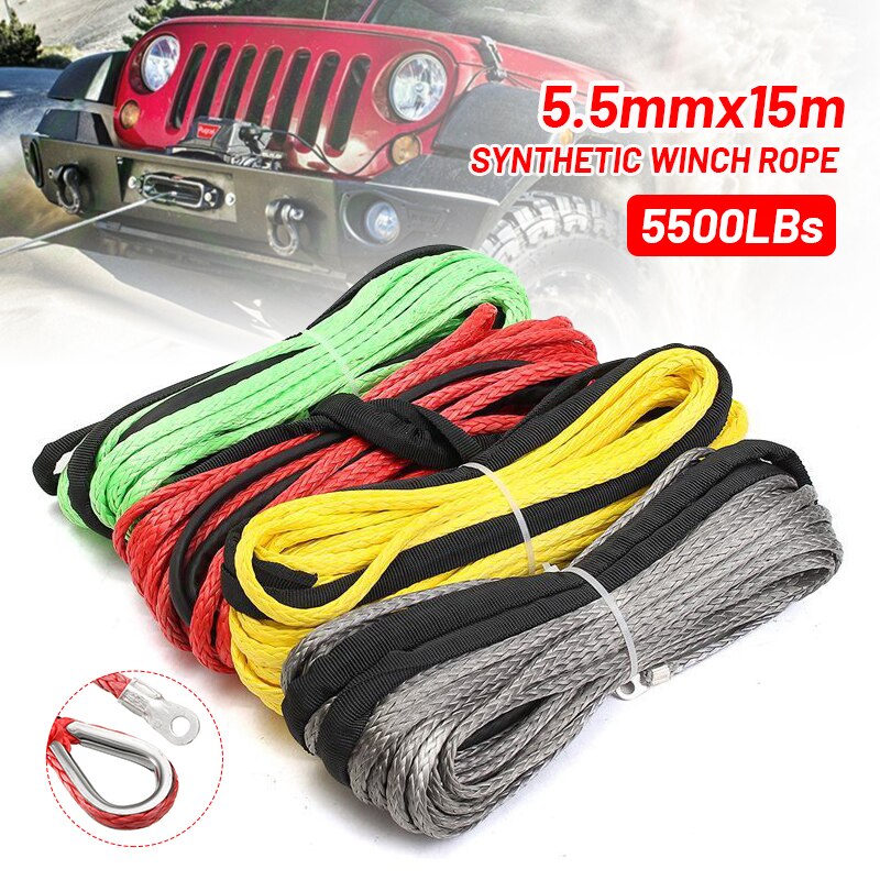 3/16'' x 50' Towing Ropes Synthetic Fi... – Vicedeal