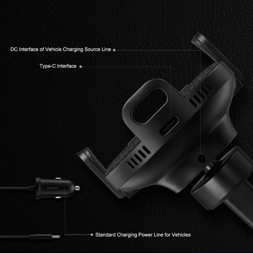 Huawei-cargador de coche inalámbrico de carga rápida, soporte de teléfono estándar Qi de 27W, carga rápida para P40 Mate 30 Pro iPhone 11