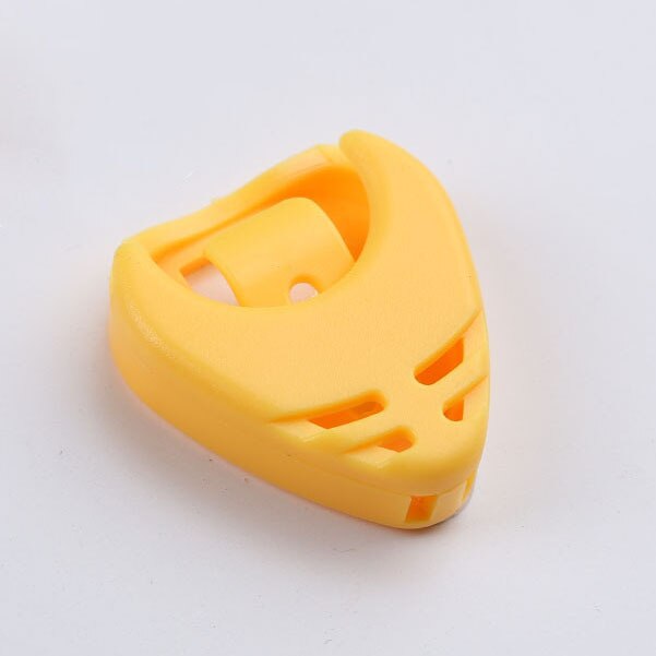 10PCS Guitar Picks Box Durable Plastic Plectrum Case Celluloid Mediator Holders Bass Acoustic Guitar Electric Guitar Accessories: Yellow