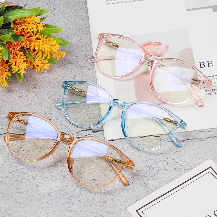 Eyeglasses Optical Glasses Frame for Men Women Anti Blue Rays Plain Glass Portable Vision Care Spectacles Eyeglasses