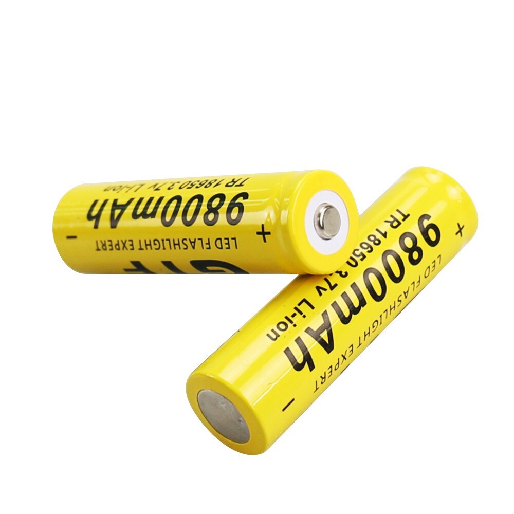 GTF 3.7V 18650 9800mAh Li-ion batterie Rechargeable 18650 batterie Rechargeable pour lampe de poche torche accumulateur batteries: 2pcs