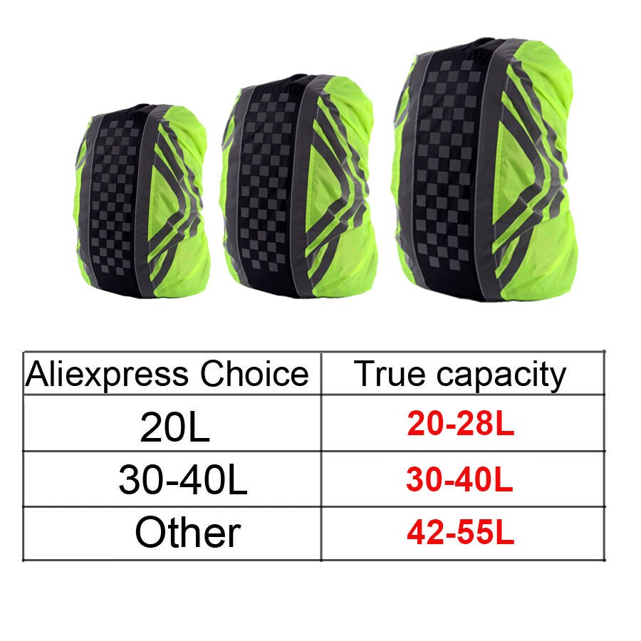 Outdoor Bag Cover Rain Waterproof Covers Reflective Backpack Dust Covers For Riding Cycling Camping Hiking Sports Bags Raincover
