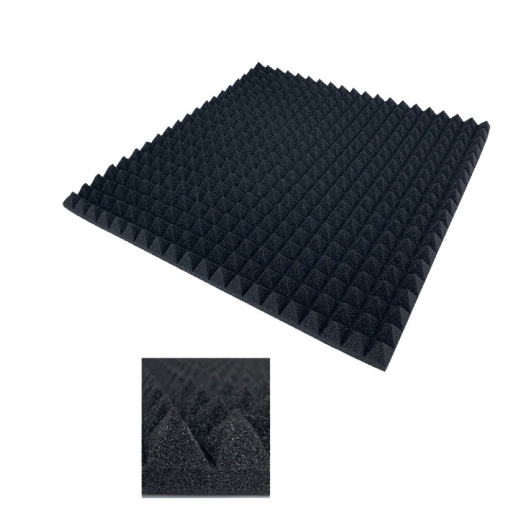 6 stuks 25 x 25 x 5cm piramide studio akoestisch paneel tegel geluiddicht schuim kussen pad