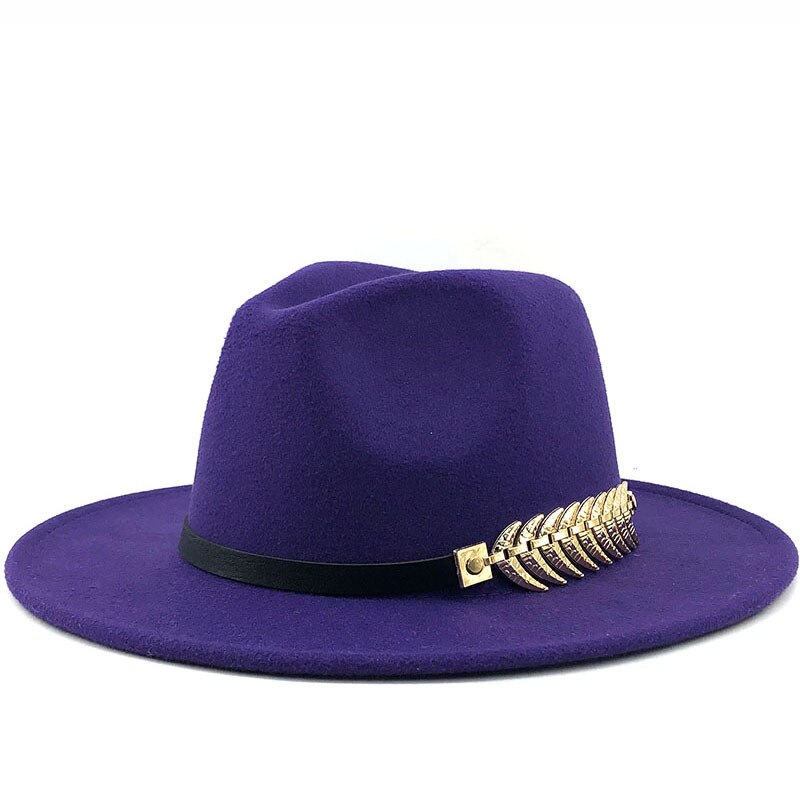 Specjalne kapelusze filcowe męskie kapelusze Fedora z paskiem kobiety Vintage Trilby czapki wełna Fedora ciepły jazzowy kapelusz Chapeau Femme Feutre Panaman kapelusz: MZ17050-5