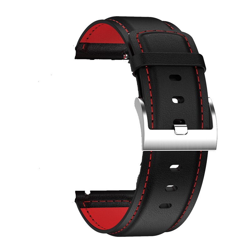 LEMFO accessoires intelligents pour montre intelligente DT78 L9 bracelet Anti-perte remplacement acier cuir Silicone bracelet: black red leather