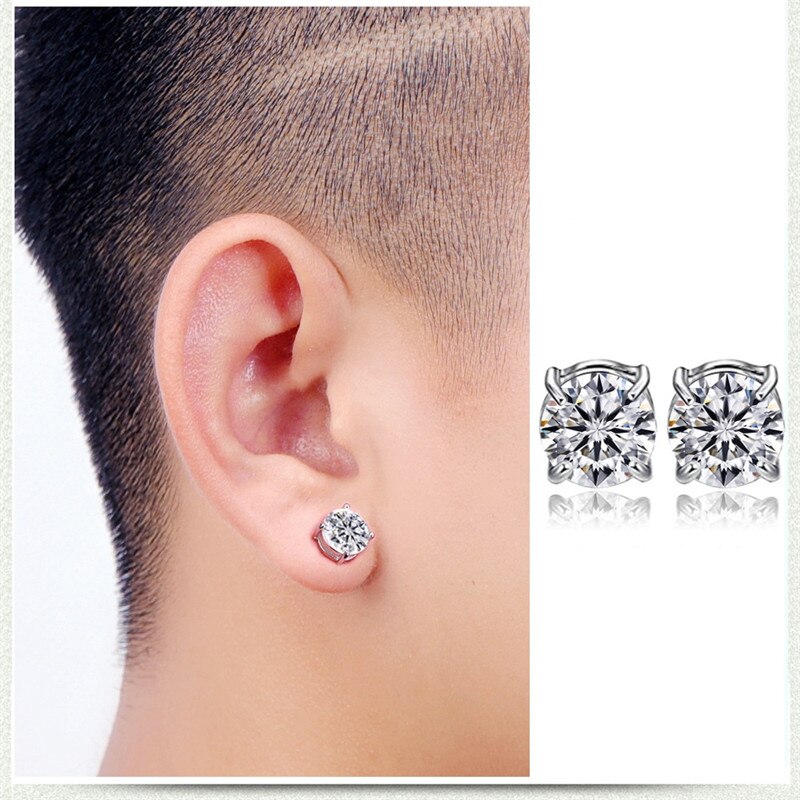 Klassieke Magnetische Gesp Kristallen Oorbellen Voor Vrouwen Meisjes Mode Strass Koper Clip Oor Sieraden 2 Stuks