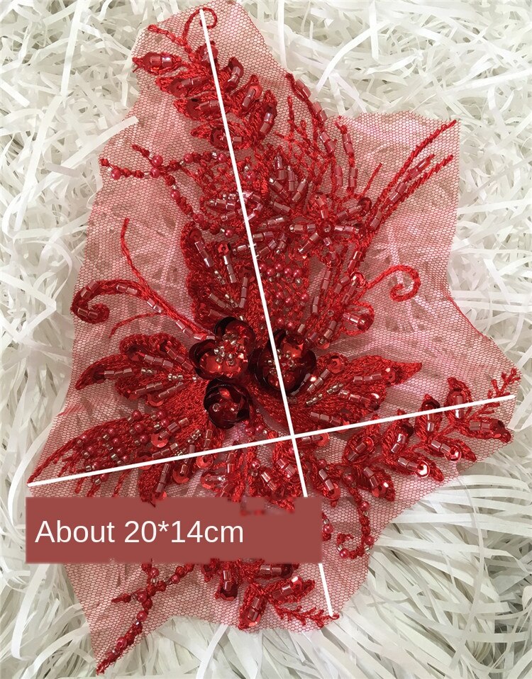 3d spetsar blomma handgjorda pärlor tunga spetsar blomma broderier spets tillbehör kläder dekoration broderi tyg lappar