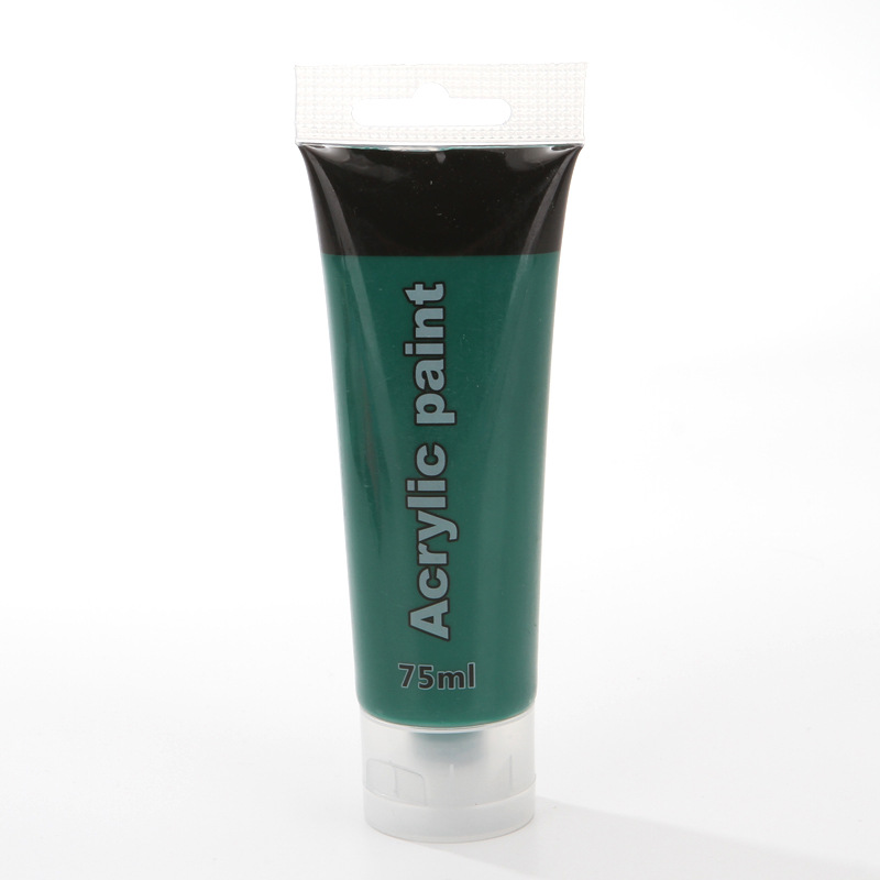 75ml Acrylic 12-color Art Wall Painting Hand-painted Monochrome Hose Art Painting Acrylic Paint: Dark green