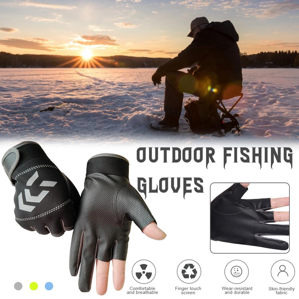 1 Paar Winter Outdoor Vissen Handschoenen Voor Mannen Vis Handen Bescherming Hengelen Casting Protector Antislip Handschoenen