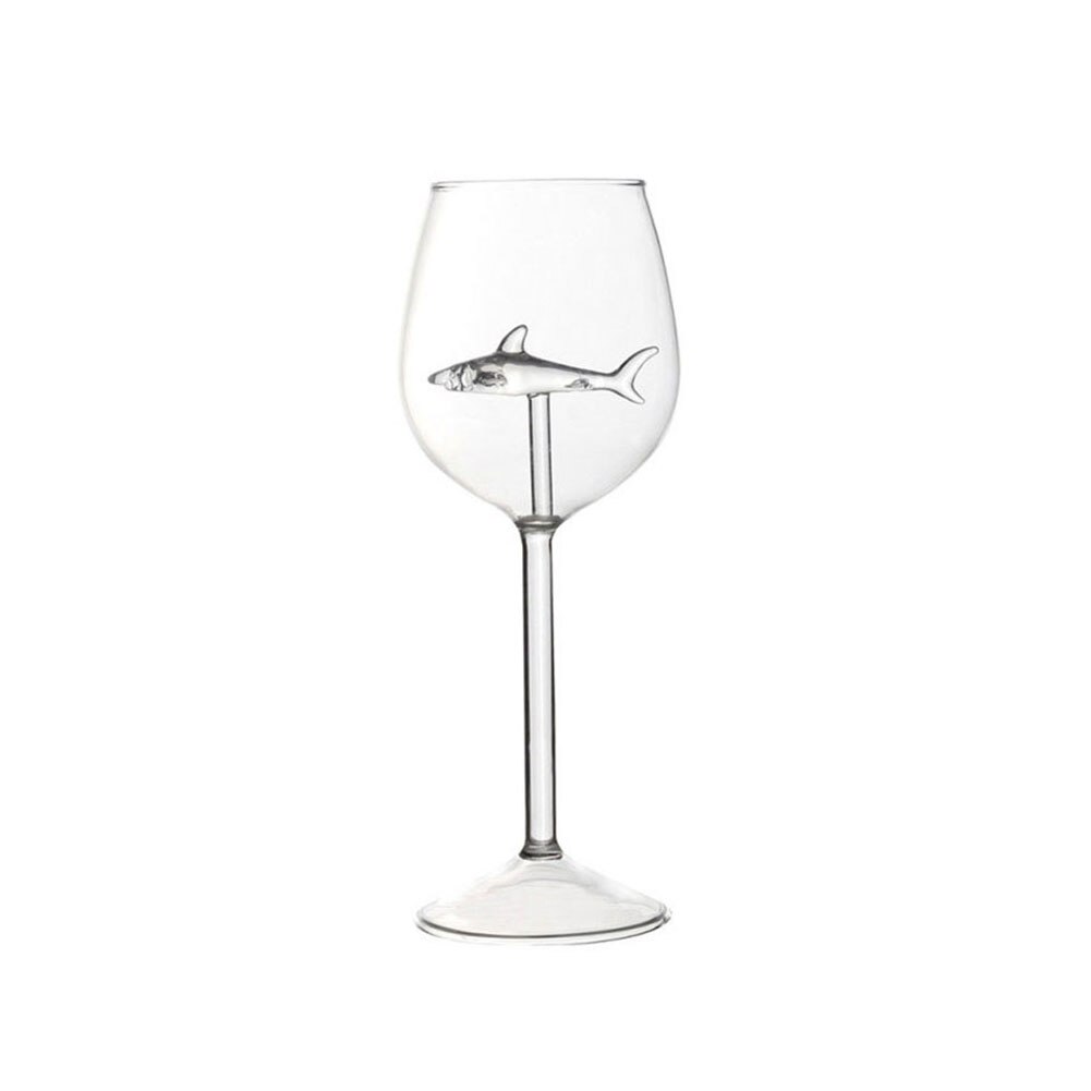 Innebygd hajvin glass glass whisky glass middag dekorere håndlaget krystall til fest fløyter glass: Hai 21cm