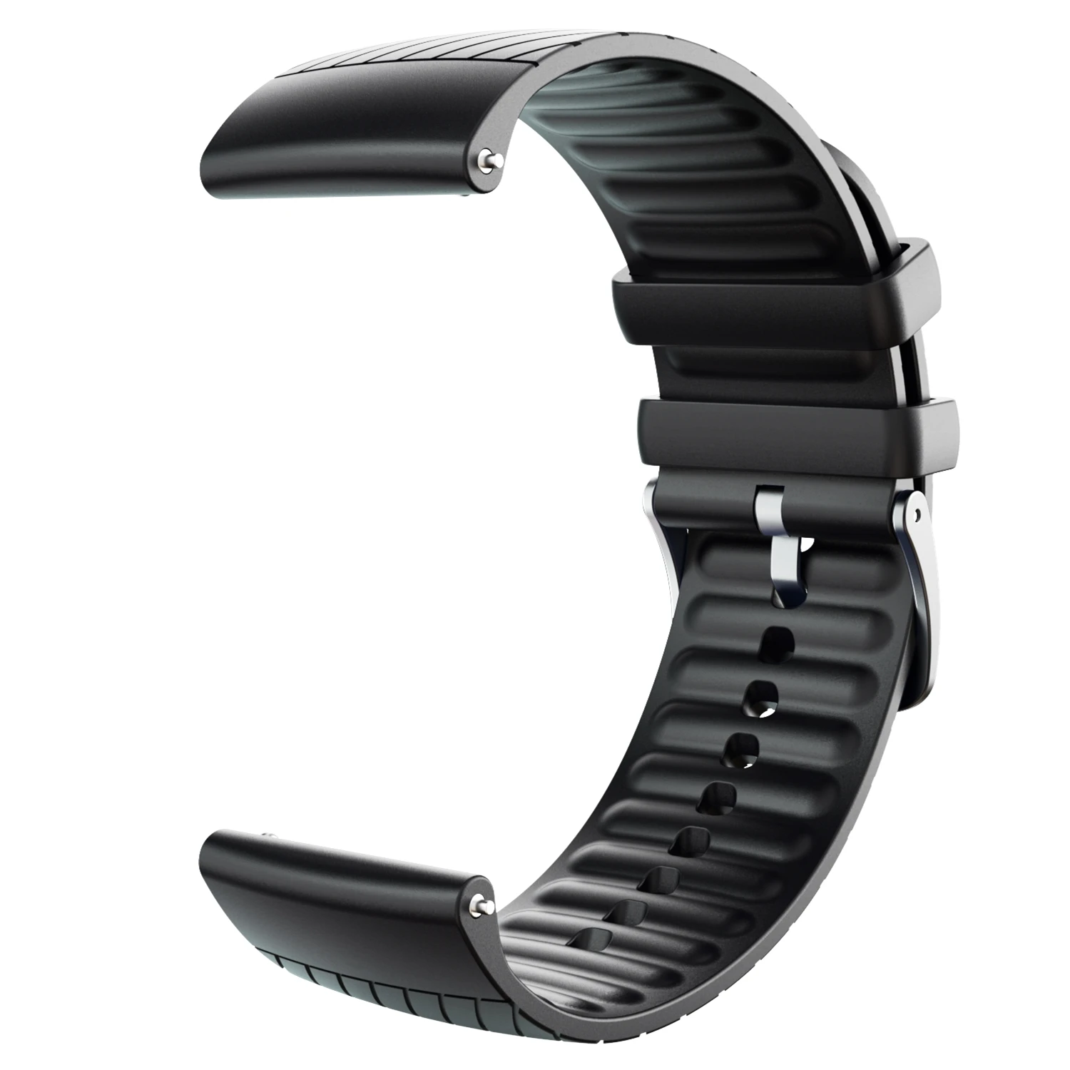 Silikoniranneke Amazfit GTR 4 - Vaihtourheiluranneke Huami Amazfit GTR 3/3 Pro Rannekoruun: Musta