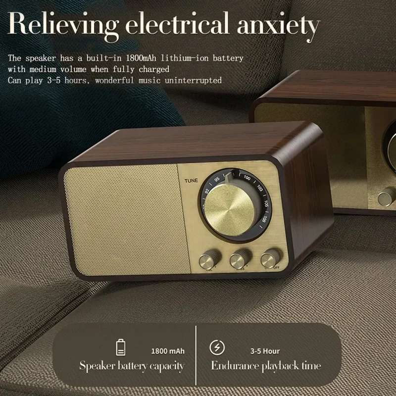 Nostalgiczny głośnik Bluetooth Dźwięk Bluetooth Retro Klasyczny głośnik Retro Radio Bezprzewodowy przenośny subwoofer Bluetooth 5.0