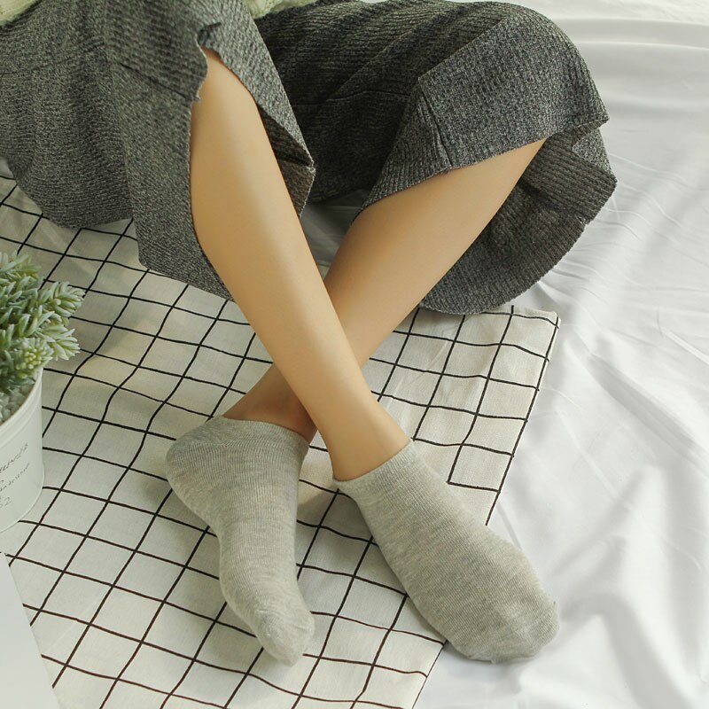 10 kleuren zachte comfortabele casual snoep kleuren sokken vrouwen 1 paar onzichtbare meisjes gekleurde effen katoenen sokken vol verpakt