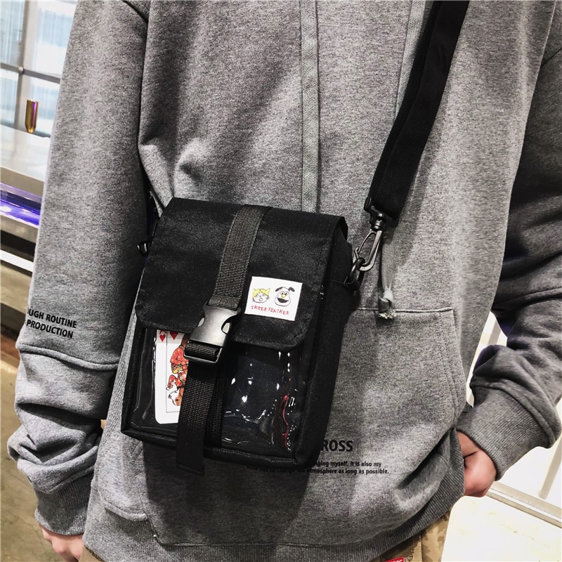 Super Fire Harajuku Local Conditions Cool Disco Bag Student Japanese Canvas Shoulder Bag Satchel Messenger Bag Couple Schoolbag