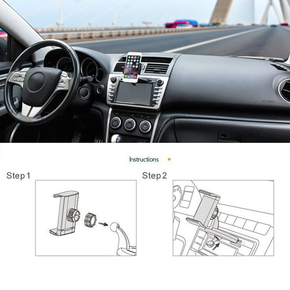 Auto Universal Car CD Slot Mobile Phone GPS Sat Nav Stand Holder Mount Cradle