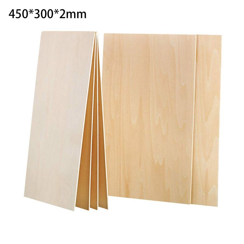 5Pcs/set 2mm A4 Balsa Wood Sheets Wooden Plate 210x297x2mm for Household Ship Craft Model wood decoration DIY Craft Supplies: 450x300x2mm-5pcs