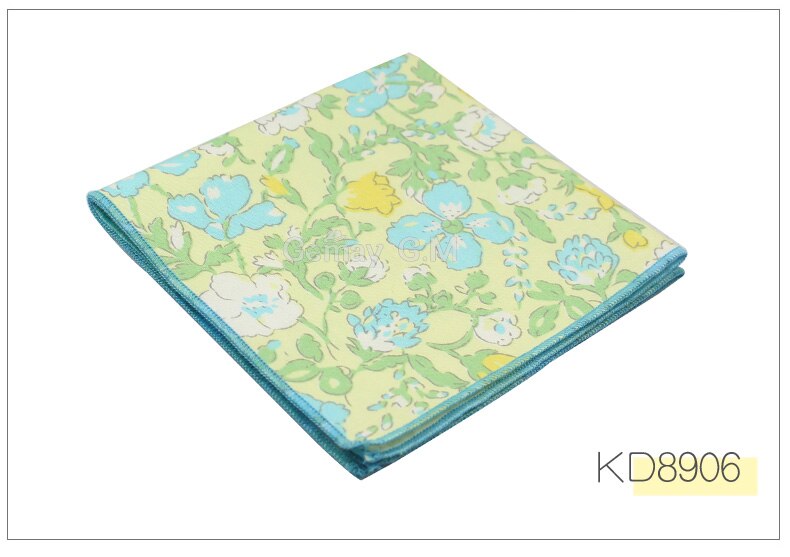 Merk casual heren katoenen zakdoeken geweven bloemenprint pochet heren bruiloft feest zakdoek zachte handdoeken zakdoek: Kd8906