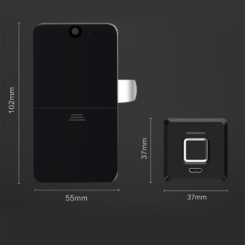 Fingerprint Lock Electronic Cabinet Lock, Zinc Alloy Fingerprint Drawer Cabinet Door Lock, Digital Keyless Box Furniture Drawer