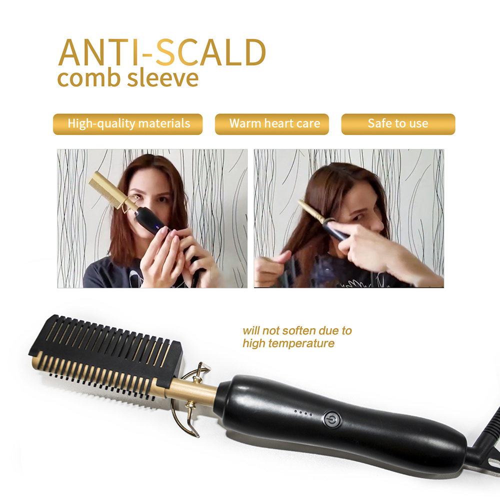 Hair Straightener Flat Irons Heating Comb Straightening Brush Straight Styler Corrugation Curling Iron Curler a/c Tools