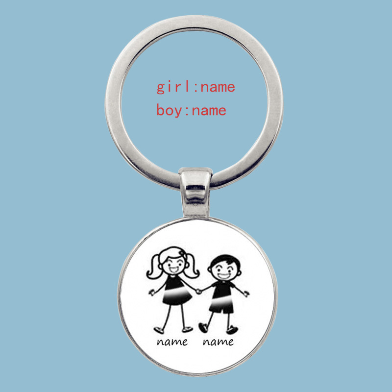 Lindo llavero familiar para siempre familia hermosa llave familiar colgante cumpleaños bautismo evento escolar recuerdos se pueden personalizar: Marfíl