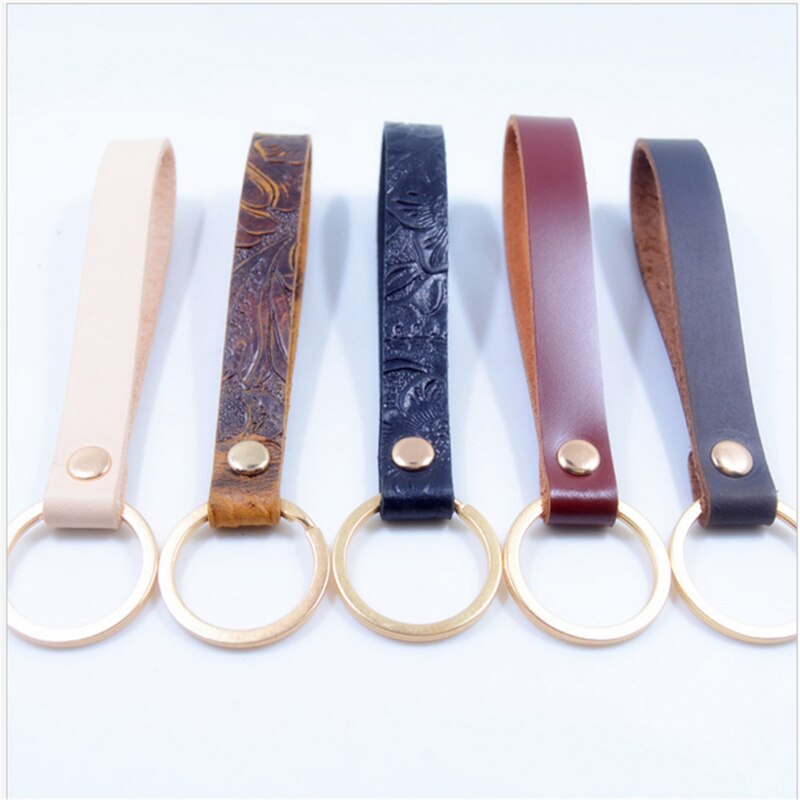 Funda original llavero cuero ama de llaves, cartera clave llavero estilo cuerda cubre bolsa Porta llaves organizador billetera llave inteligente caso