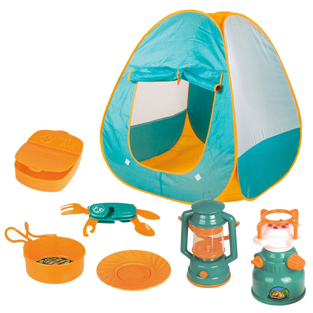 Thuis Kinderen Entertainment 8 Stuks Kids Play Tent Outdoor Camping Gereedschap Set Speelgoed Voor Jongens Meisjes: Default Title