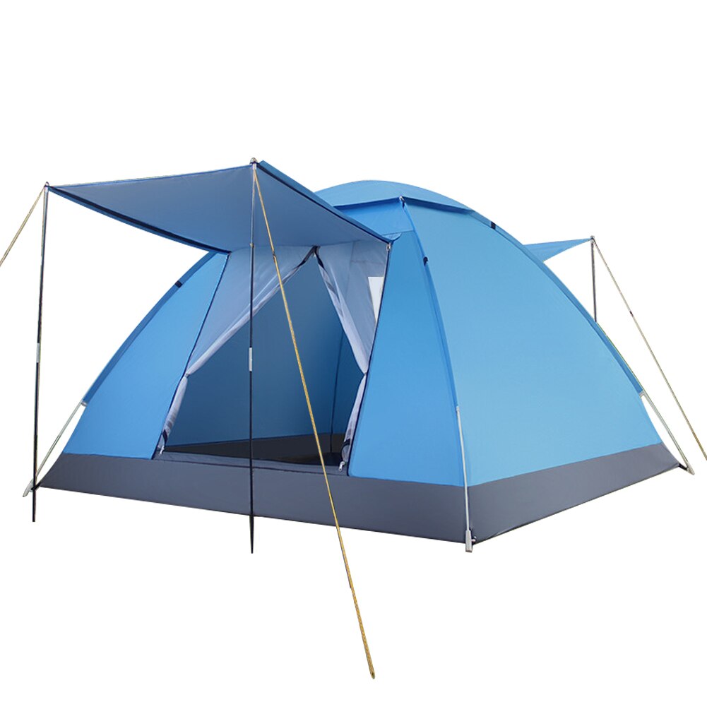 2-3 person Outdoor Camping Ultralight Tents Breathable Lightweight Ultra-light Single Rainproof Double-layer Tent Hiking Tents: Blue